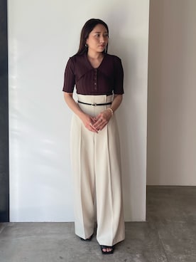 「LAGUNAMOON（ラグナムーン）のアイテム」を使った、MISAKI KUBOさん（レディース・157cm）の夏コーディネート
