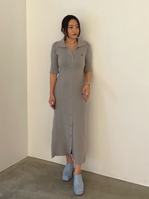 POLO BCSコラボ】シャツカラーニットワンピース｜ラグナムーン