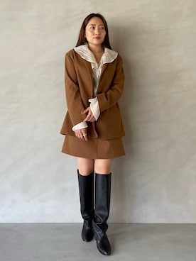 「LAGUNAMOON（ラグナムーン）のアイテム」を使った、MISAKI KUBOさん（レディース・157cm）の夏コーディネート