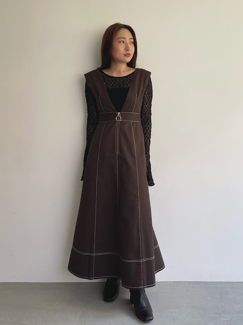 セール】【別注Dickies】ZIPジャンパースカート（ジャンパースカート