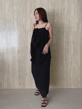 「LAGUNAMOON（ラグナムーン）のアイテム」を使った、MISAKI KUBOさん（レディース・157cm）の夏コーディネート