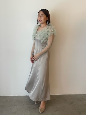「アイテム（ドレス）」を使った、MISAKI KUBOさん（レディース・157cm）の夏コーディネート