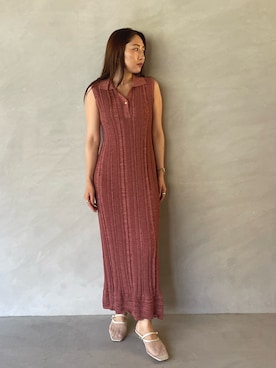 「LAGUNAMOON（ラグナムーン）のアイテム」を使った、MISAKI KUBOさん（レディース・157cm）の夏コーディネート