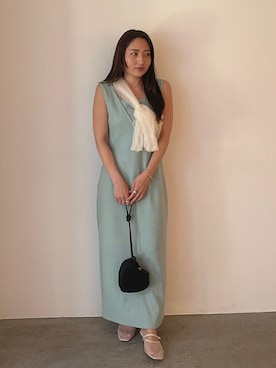 「LAGUNAMOON（ラグナムーン）のアイテム（ハンドバッグ）」を使った、MISAKI KUBOさん（レディース・157cm）の夏コーディネート