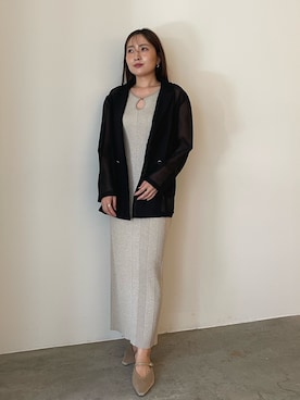「LAGUNAMOON（ラグナムーン）のアイテム」を使った、MISAKI KUBOさん（レディース・157cm）の夏コーディネート
