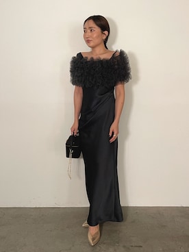 「アイテム（ドレス）」を使った、MISAKI KUBOさん（レディース・157cm）の冬コーディネート