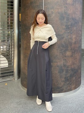 MISAKI KUBOさん（レディース・157cm）の冬コーディネート