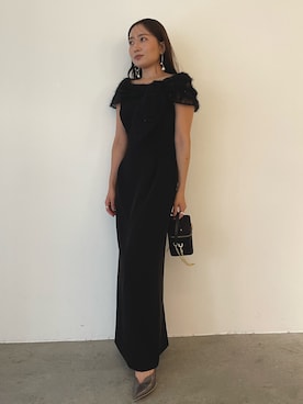 「アイテム（ドレス）」を使った、MISAKI KUBOさん（レディース・157cm）の秋コーディネート