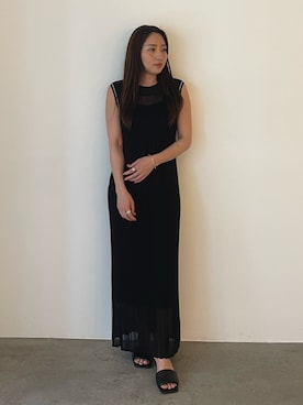 「LAGUNAMOON（ラグナムーン）のアイテム」を使った、MISAKI KUBOさん（レディース・157cm）の夏コーディネート