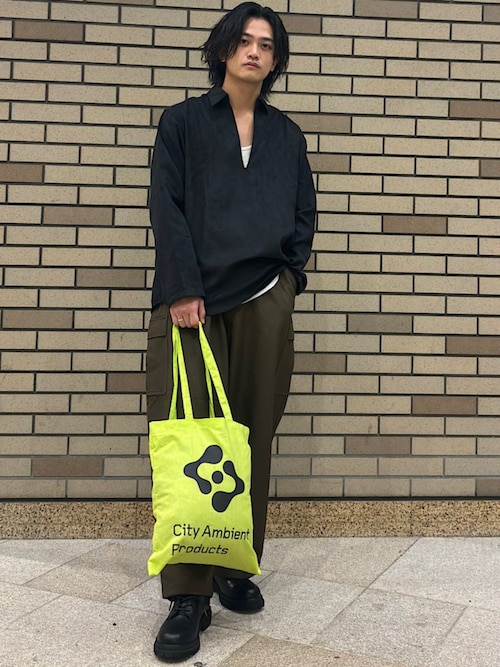 BENCH MARKING SHIRT: スキッパー フェイク スエード シャツ