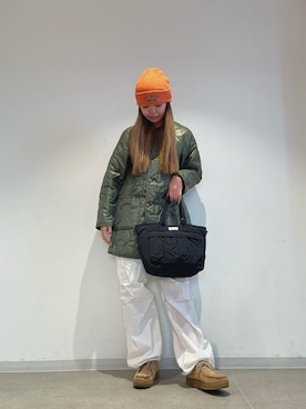「秋先取りコーデ」｜「アイテム（ミリタリージャケット）」を使った、Kanonさん（レディース・163cm）の秋コーディネート