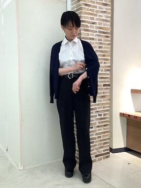 「アイテム（ビジネスシャツ）」を使った、BRICK HOUSE by Tokyo Shirts 鹿児島イオンモール店さん（レディース・157cm）の夏コーディネート