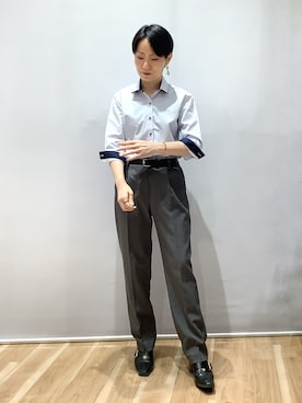 「オフィスカジュアル」｜BRICK HOUSE by Tokyo Shirts 鹿児島イオンモール店さん（レディース・157cm）の夏コーディネート