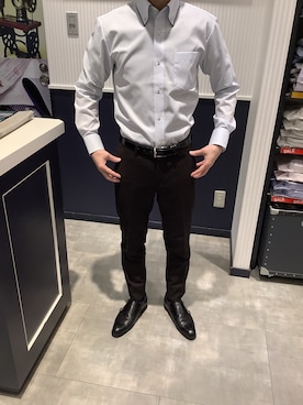 「アイテム（ビジネスシャツ）」を使った、BRICK HOUSE by Tokyo Shirts 新潟南イオンモール店さん（メンズ・170cm）の春コーディネート