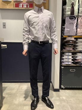 「アイテム（ビジネスシャツ）」を使った、BRICK HOUSE by Tokyo Shirts 新潟南イオンモール店さん（メンズ・170cm）の冬コーディネート