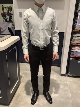 「アイテム（ビジネスシャツ）」を使った、BRICK HOUSE by Tokyo Shirts 新潟南イオンモール店さん（メンズ・170cm）の春コーディネート