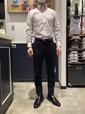 「アイテム（ビジネスシャツ）」を使った、BRICK HOUSE by Tokyo Shirts 新潟南イオンモール店さん（メンズ・170cm）の冬コーディネート