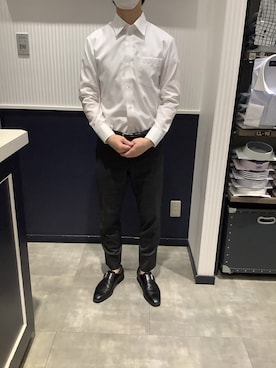 「アイテム（ビジネスシャツ）」を使った、BRICK HOUSE by Tokyo Shirts 新潟南イオンモール店さん（メンズ・170cm）の秋コーディネート