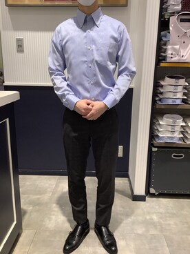 「アイテム（ビジネスシャツ）」を使った、BRICK HOUSE by Tokyo Shirts 新潟南イオンモール店さん（メンズ・170cm）の春コーディネート