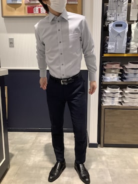 「アイテム（ビジネスシャツ）」を使った、BRICK HOUSE by Tokyo Shirts 新潟南イオンモール店さん（メンズ・170cm）の春コーディネート