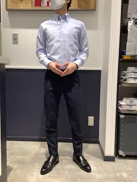 「アイテム（ビジネスシャツ）」を使った、BRICK HOUSE by Tokyo Shirts 新潟南イオンモール店さん（メンズ・170cm）の冬コーディネート