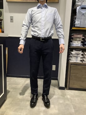 「アイテム（ビジネスシャツ）」を使った、BRICK HOUSE by Tokyo Shirts 新潟南イオンモール店さん（メンズ・170cm）の春コーディネート