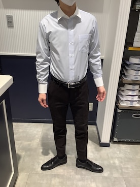 「アイテム（ビジネスシャツ）」を使った、BRICK HOUSE by Tokyo Shirts 新潟南イオンモール店さん（メンズ・170cm）の冬コーディネート