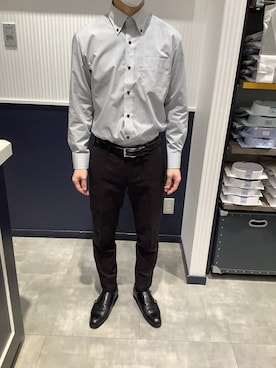 「アイテム（ビジネスシャツ）」を使った、BRICK HOUSE by Tokyo Shirts 新潟南イオンモール店さん（メンズ・170cm）の冬コーディネート
