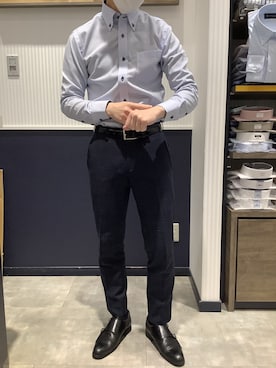 「アイテム（ビジネスシャツ）」を使った、BRICK HOUSE by Tokyo Shirts 新潟南イオンモール店さん（メンズ・170cm）の春コーディネート
