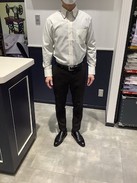 「アイテム（ビジネスシャツ）」を使った、BRICK HOUSE by Tokyo Shirts 新潟南イオンモール店さん（メンズ・170cm）の春コーディネート