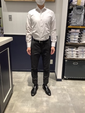 「アイテム（ビジネスシャツ）」を使った、BRICK HOUSE by Tokyo Shirts 新潟南イオンモール店さん（メンズ・170cm）の夏コーディネート