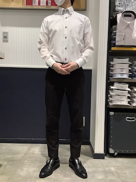 「アイテム（ビジネスシャツ）」を使った、BRICK HOUSE by Tokyo Shirts 新潟南イオンモール店さん（メンズ・170cm）の春コーディネート