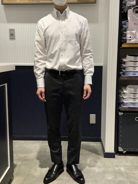 「アイテム（ビジネスシャツ）」を使った、BRICK HOUSE by Tokyo Shirts 新潟南イオンモール店さん（メンズ・170cm）の春コーディネート
