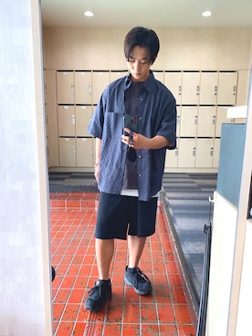 「Steven Alan（スティーブンアラン）のアイテム（シューズ）」を使った、yukkeさん（メンズ・163cm）の夏コーディネート