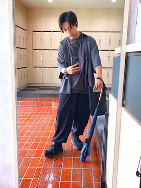 「Steven Alan（スティーブンアラン）のアイテム（シューズ）」を使った、yukkeさん（メンズ・163cm）の夏コーディネート