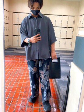 「Adoon plain（アドーンプレーン）のアイテム（バッグ）」を使った、yukkeさん（メンズ・163cm）の夏コーディネート