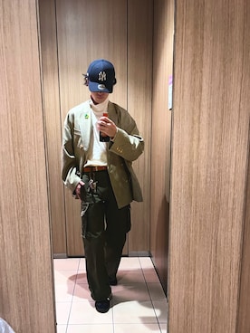 「m47」｜「アイテム（キャップ）」を使った、サム【大学生の毎日コーデ】さん（メンズ・174cm）の秋コーディネート