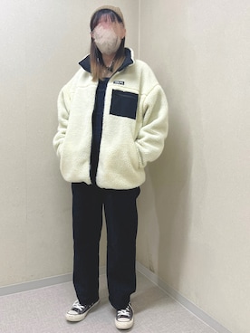 「GLOBAL WORK（グローバルワーク）のアイテム（オールインワン・サロペット）」を使った、mintさん（レディース・161cm）の冬コーディネート