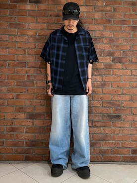 「DANKE SCHON（ダンケシェーン）のアイテム（トップス）」を使った、otokuniさん（メンズ・165cm）の夏コーディネート