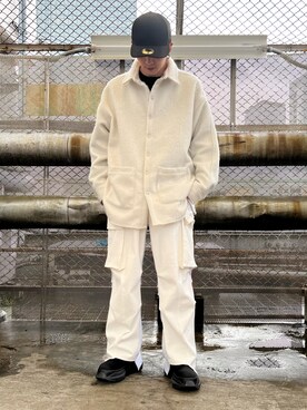 「DANKE SCHON（ダンケシェーン）のDankeSchon/ダンケシェーン/リメイクカーゴパンツ（カーゴパンツ）」を使った、otokuniさん（メンズ・165cm）の秋コーディネート