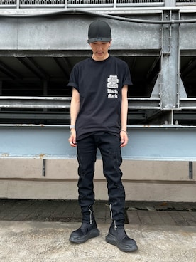 「BlackEyePatch（ブラックアイパッチ）のアイテム」を使った、otokuniさん（メンズ・165cm）の夏コーディネート