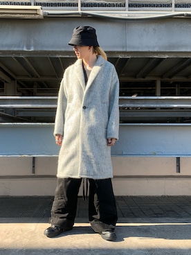 「DANKE SCHON（ダンケシェーン）のアイテム（ステンカラーコート）」を使った、otokuniさん（メンズ・165cm）の秋コーディネート