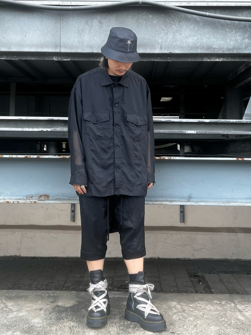 JULIUS シームドオーバークロッチパンツ　SIZE1 JULIUS シームドオーバークロッチパンツ SIZE1 JULIUS シームド