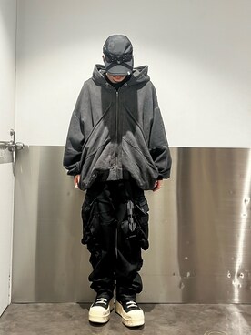 「WHITELAND（ホワイトランド）のアイテム（パーカー）」を使った、otokuniさん（メンズ・165cm）の冬コーディネート