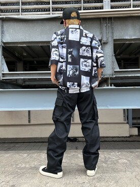 「A4A（エーフォーエー）のA4A/エーフォーエー/PHOTO s/s Shirts（シャツ/ブラウス）」を使った、otokuniさん（メンズ・165cm）の夏コーディネート