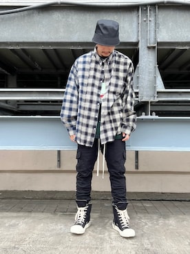 「DANKE SCHON（ダンケシェーン）のアイテム（スウェットパンツ）」を使った、otokuniさん（メンズ・165cm）の春コーディネート