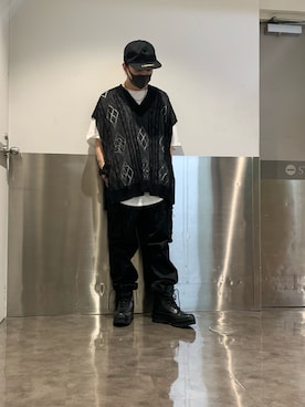 「A4A（エーフォーエー）のA4A/エーフォーエー/40s強撚糸ラウンドTシャツ（Tシャツ/カットソー）」を使った、otokuniさん（メンズ・165cm）の夏コーディネート