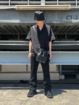 「WHITELAND（ホワイトランド）のアイテム（バッグ）」を使った、otokuniさん（メンズ・165cm）の夏コーディネート