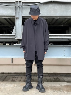 「DANKE SCHON（ダンケシェーン）のDankeSchon/ダンケシェーン/TCBLK FLAP PANTS/フラップパンツ（その他パンツ）」を使った、otokuniさん（メンズ・165cm）の春コーディネート