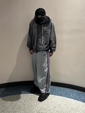 「DANKE SCHON（ダンケシェーン）のアイテム（パーカー）」を使った、otokuniさん（メンズ・165cm）の春コーディネート